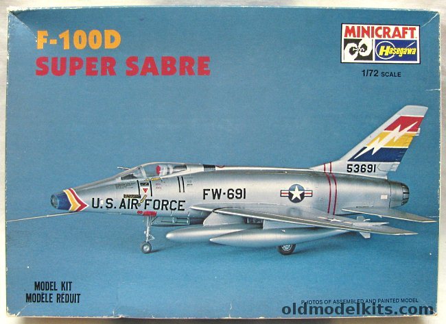 Hasegawa 1/72 North American F-100D Super Sabre, 1035 plastic model kit